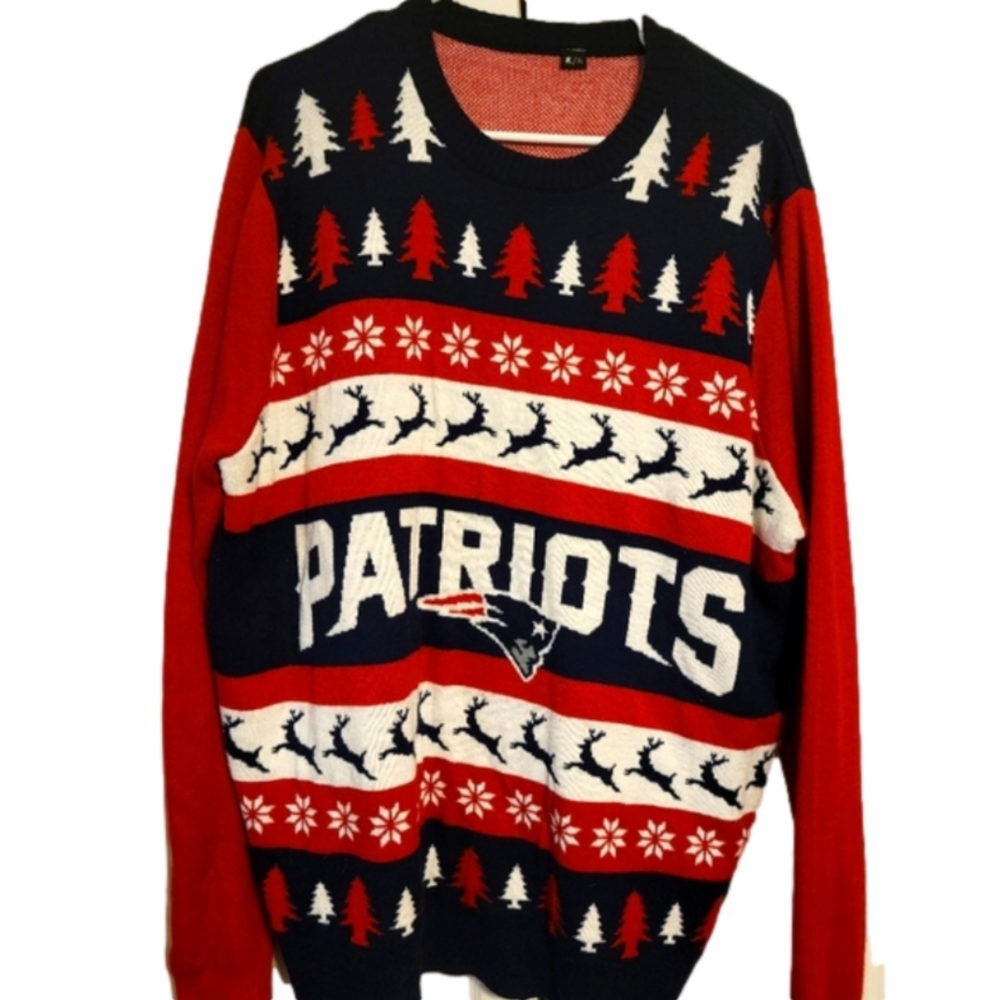 New England Patriots Christmas sweater